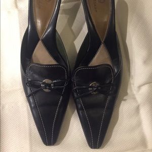 Cole Haan Brooke Kitten Heel Mule - Black Leather